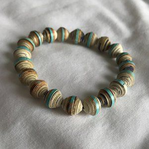 Artsy Turquoise Wrapped Bead Bracelet